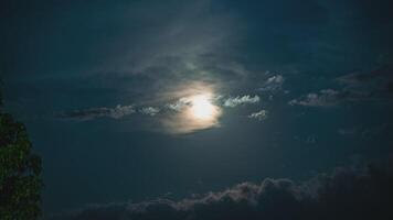 Moon cloud night timelapse video