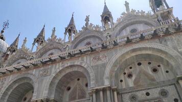 Detail of Saint Mark Cathedral in Venice in Italy video