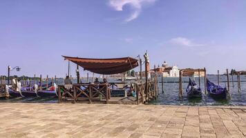 VENICE ITALY 5 JULY 2020 Time lapse of view of San Marco square in Venice Italy video