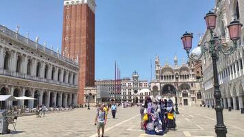 Venetië Italië 5 juli 2020 heilige Mark plein in Venetië in Italië video