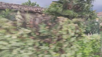 Thunderstorm in the countryside during a travel video