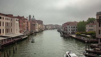 VENICE ITALY 5 JULY 2020 Canal Grande Landscape in Venice in Time Lapse video