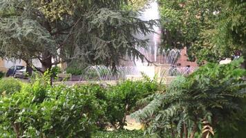 ROVIGO ITALY 17 JULY 2020 Marble Fountain in Umberto Merlin square in Rovigo in Italy video