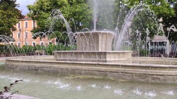 Fountain in Umberto Merlin square in Rovigo in Italy 2 video