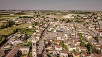 Aerial View of Ancient Italian Village Lendinara video