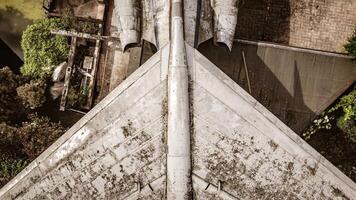 Aerial View of Decaying Abandoned Airplane video