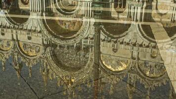 Saint Mark cathedral reflection in Venice video