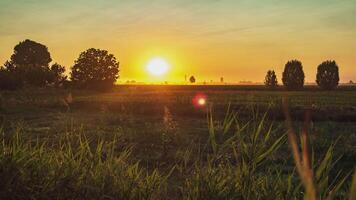 temps laps campagne le coucher du soleil nuit video