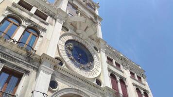 Venice clock tower detail video