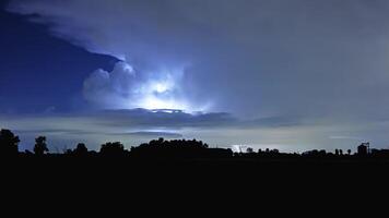 Time lapse lightning storm video