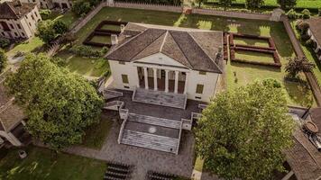 aérien vue de villa méchant dans fratta polesine video