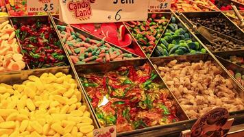 Candy stall at the funfair video