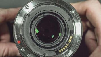 Socket photographic lens detail 2 video