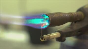 Industrial Slow motion gas flame 4 video