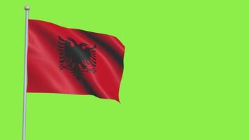 Albania bandiera lento movimento video