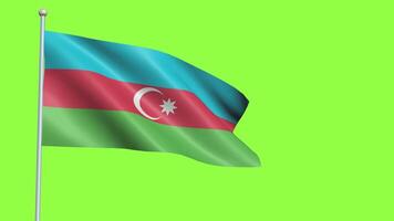 Azerbaijão bandeira lento movimento video