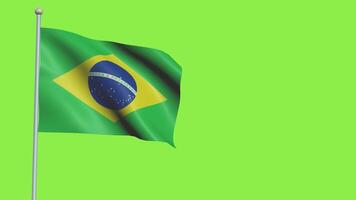 Brasilien Flagge schleppend Bewegung video