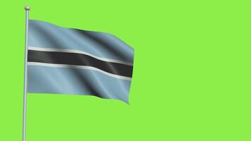 Botswana bandera lento movimiento video