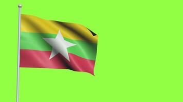 Burma Flag Slow Motion video