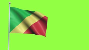 Congo bandeira lento movimento video