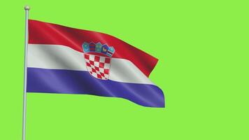 Croacia bandera lento movimiento video