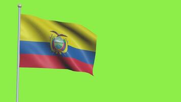 Ecuador vlag langzaam beweging video