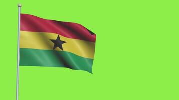 Ghana bandiera lento movimento video