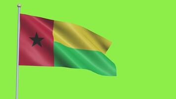 Guinea Bissau Flag Slow Motion video