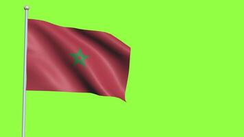 Marruecos bandera lento movimiento video