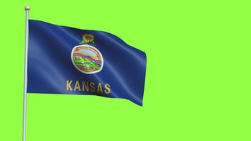 Kansas drapeau lent mouvement video