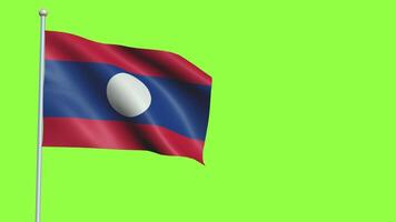 Laos drapeau lent mouvement video