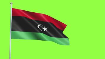 Libië vlag langzaam beweging video