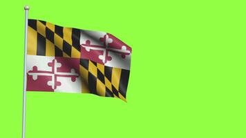 Maryland Flagge schleppend Bewegung video