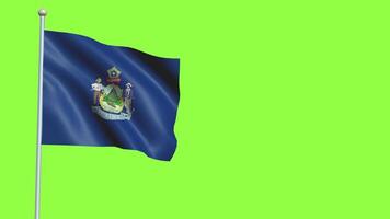 Maine vlag langzaam beweging video