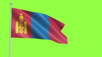 Mongolia Flag Slow Motion video