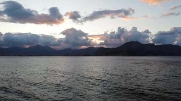 Sicilian hills seen from the sea video