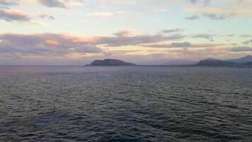 Sicilian hills seen from the sea 2 video