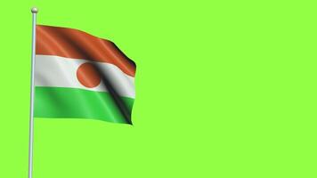 Niger drapeau lent mouvement video