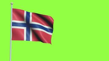 Norge flagga långsam rörelse video