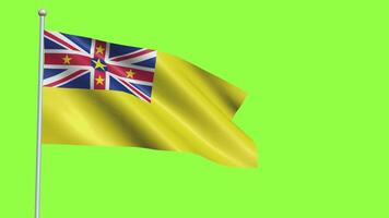 Niue Flag Slow Motion video