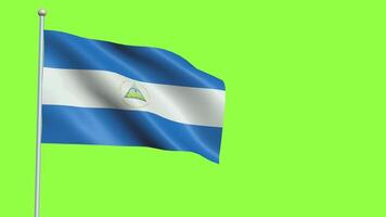 Nicarágua bandeira lento movimento video