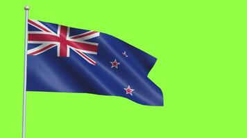 New Zeland Flag Slow Motion video