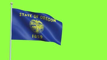 Oregon vlag langzaam beweging video