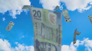 mexikansk pesos räkningar regn himmel video
