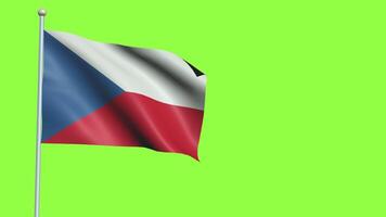 Czech Republic Flag Slow Motion video