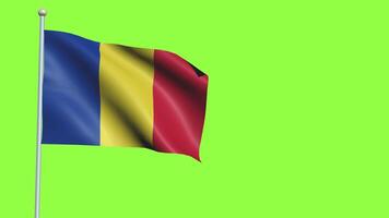 Romania Flag Slow Motion video