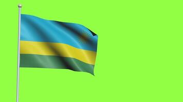 Rwanda drapeau lent mouvement video