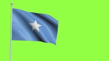 Somalie drapeau lent mouvement video