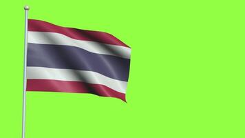 Thailand vlag langzaam beweging video