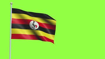 Ouganda drapeau lent mouvement video